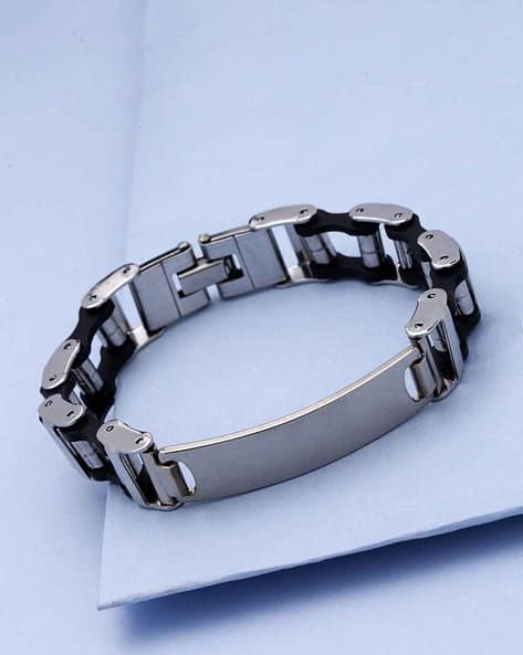 Silver Bracelets Kadas For Men By Voylla Online Ajio Silver Bracelets Kadas For Men By
