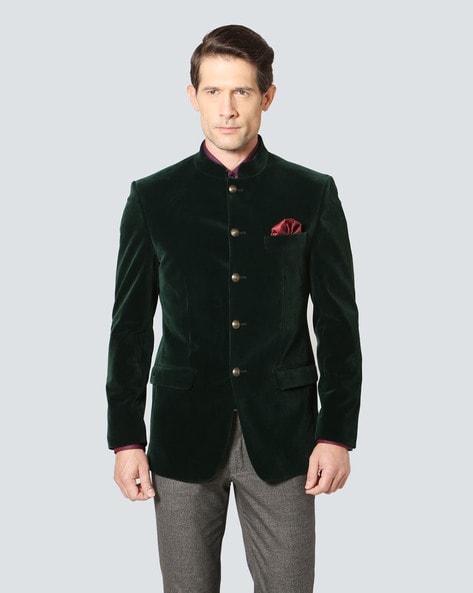 Buy Louis Philippe Men Red & Coffee Brown Self Design Single Breasted Bandhgala  Suit - Suits for Men 10760126 | Myntra