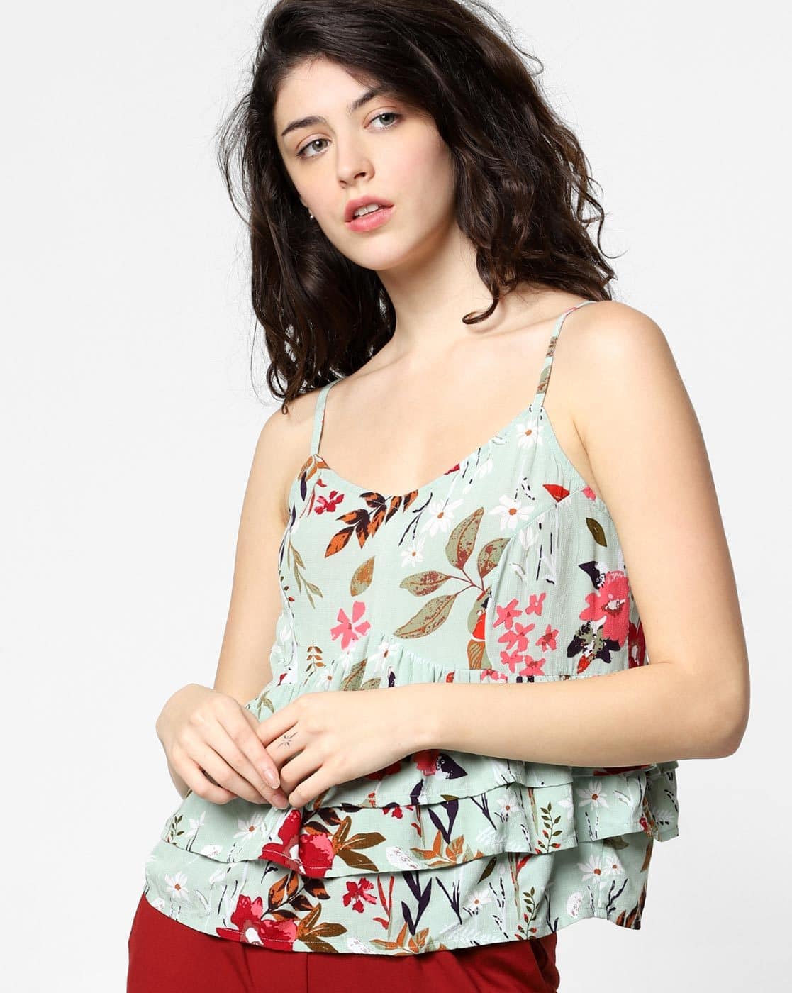 floral strappy top