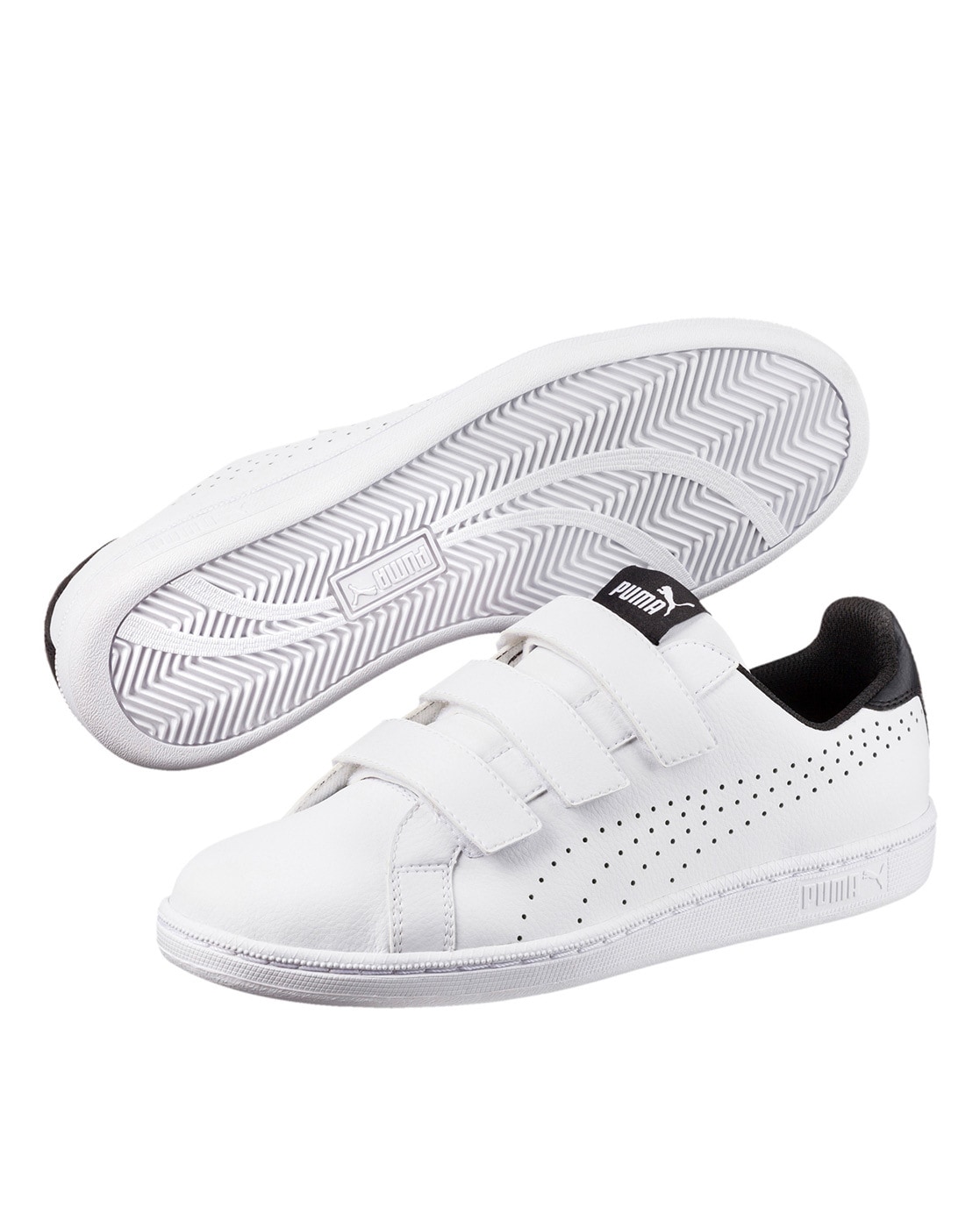 Lee Cooper Kids White Velcro Sneakers - KeeShoes