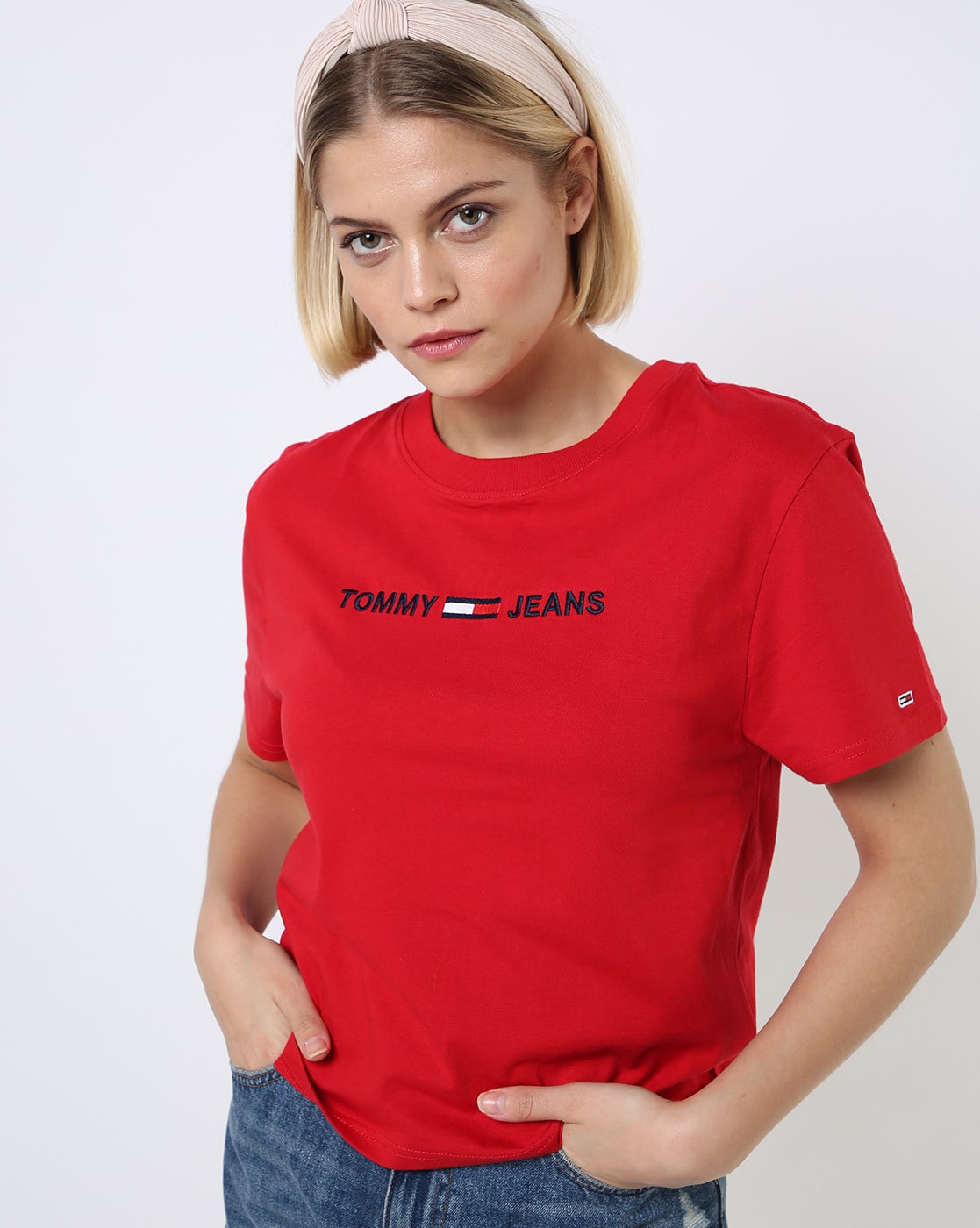 tommy jeans red shirt