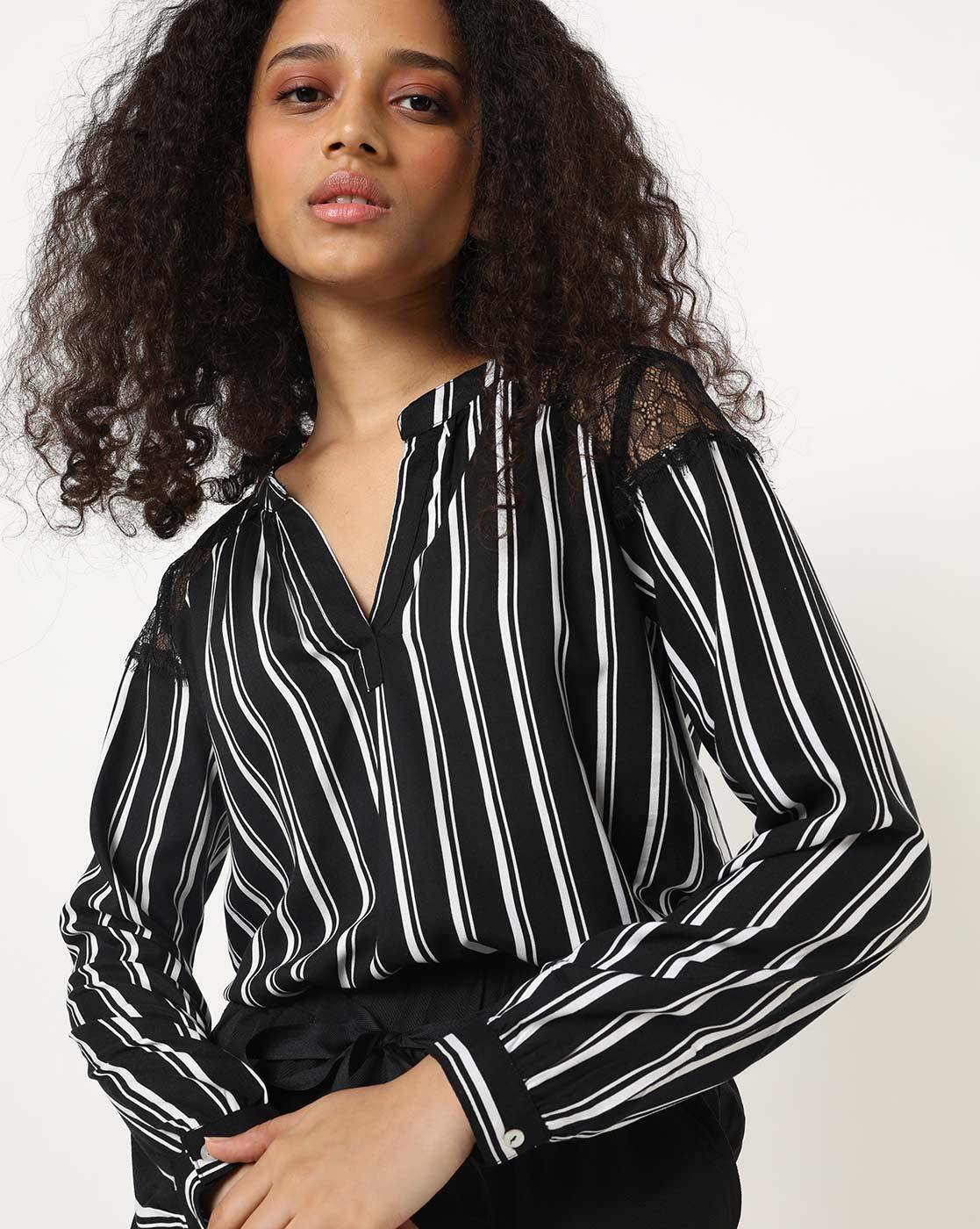 black striped shirt womens