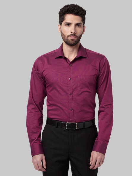 Dark Pink Shirts for Men by PARK AVENUE 