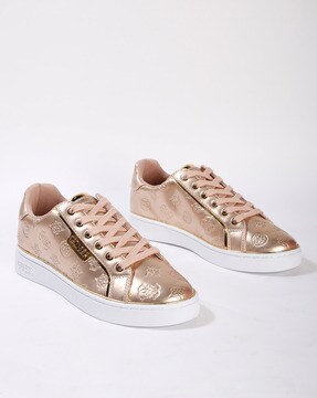 rose gold guess sneakers
