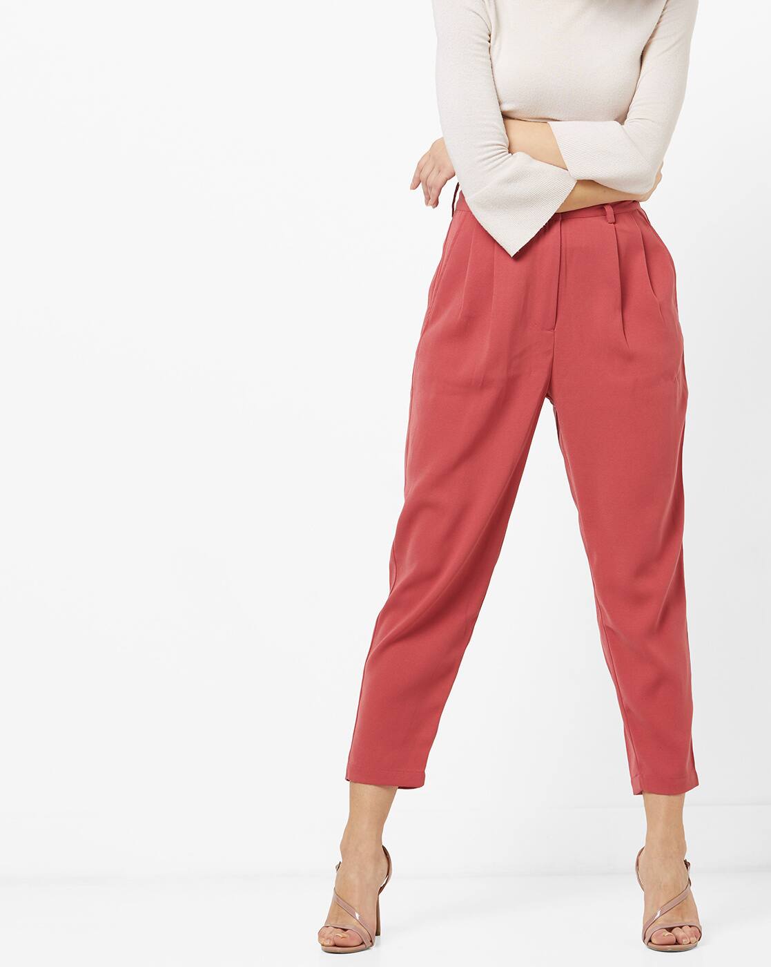 Pink Trousers \u0026 Pants for Women by AJIO 