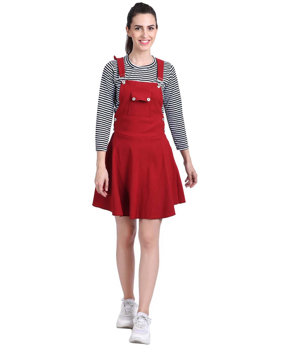 flare pinafore dress