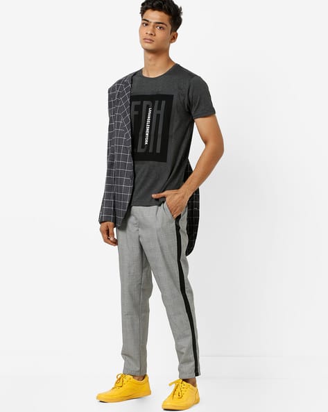 Textured Crew-Neck T-shirt with Applique (Image - 2)