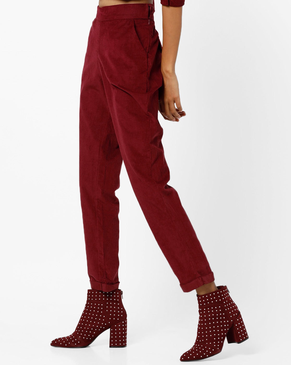 Corduroy Trousers for Women - Autumn Winter Wine Red Middle Aged Women  Corduroy Pants Elastic High Waist Casual Straight Pants Large Size Loose  Thick Mother Trousers,As Shown,XXL : Amazon.co.uk: Fashion