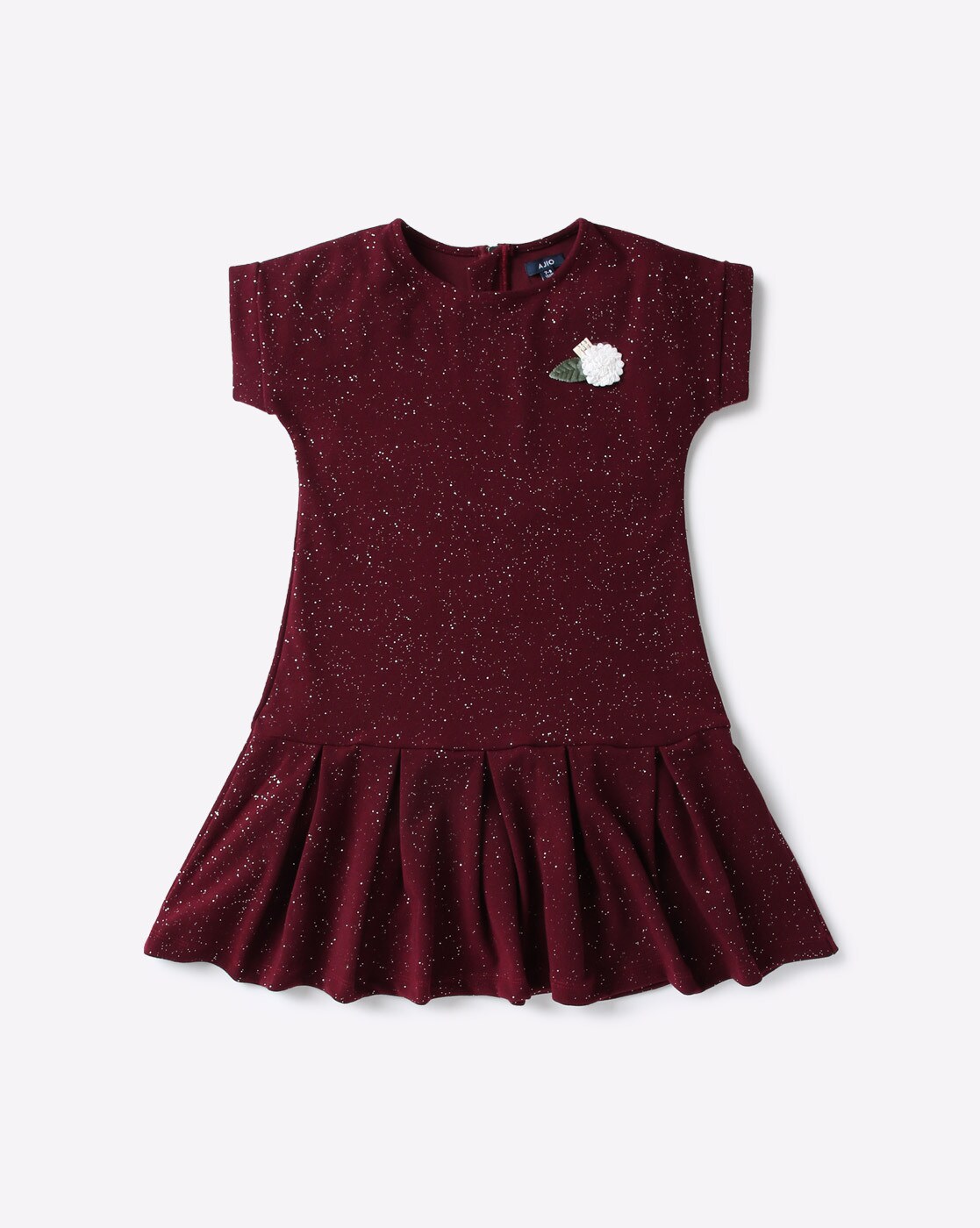 maroon frock for baby