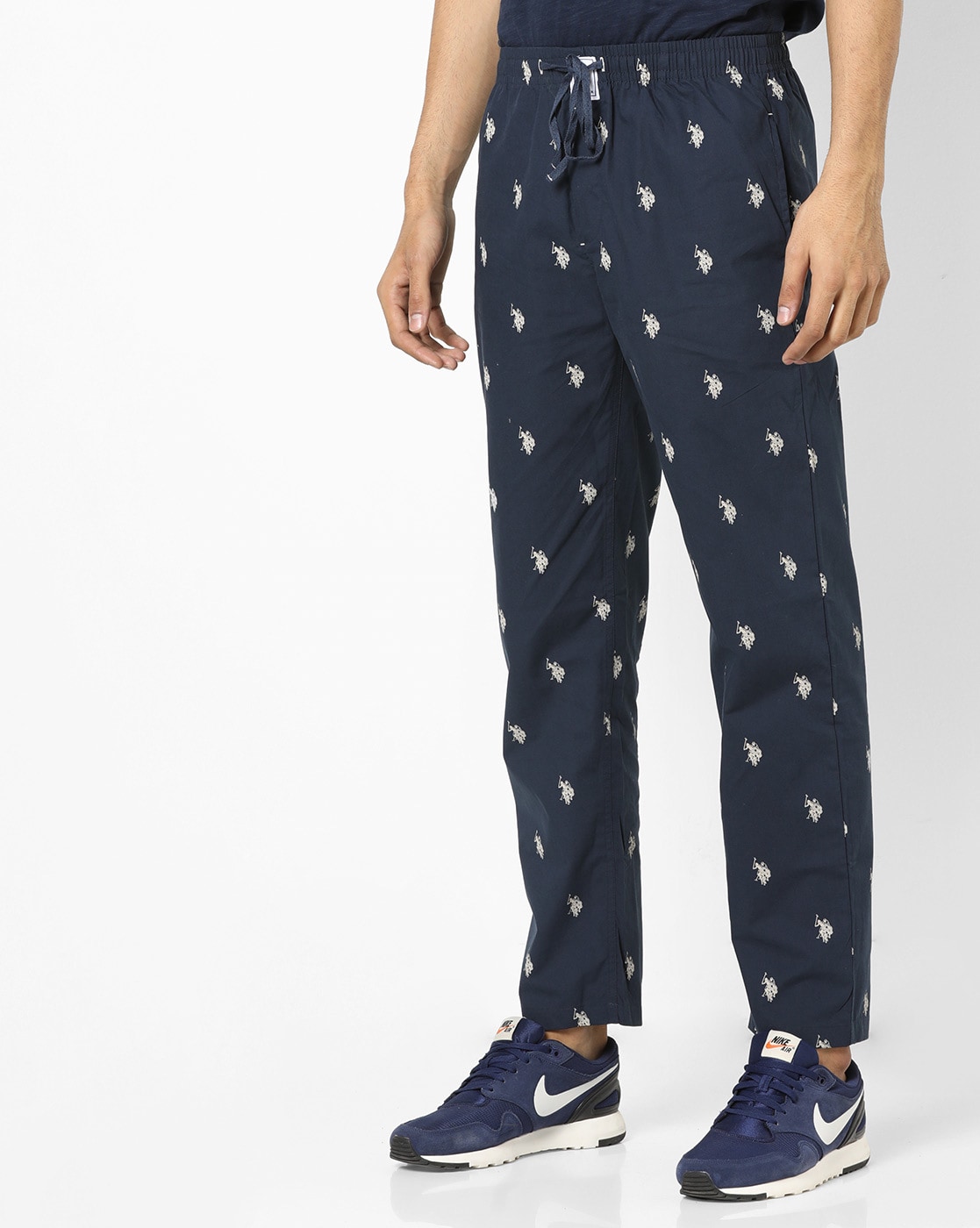 U.S Polo ASSN Men's Blue Fleece Lounge Pants NWT Pajama Sleep Size L Large