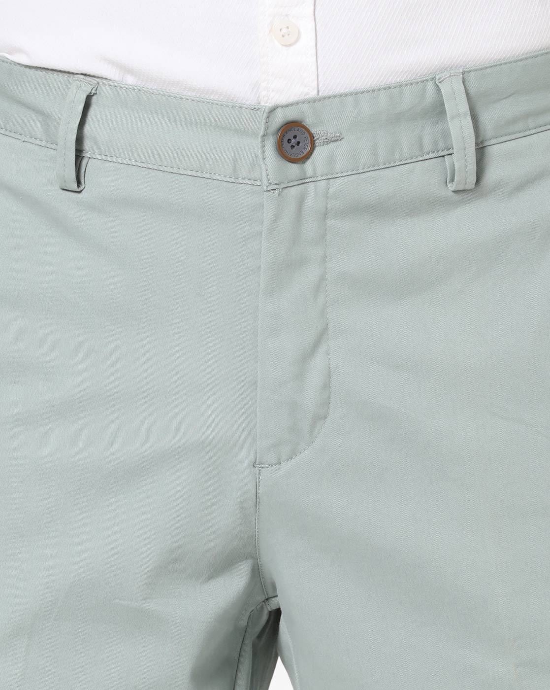 Buy Men Grey Solid Ultra Slim Fit Trousers Online - 110443 | Peter England
