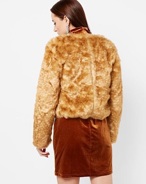 Mayoral Reversible Faux Fur Coat Gold | Cilento Designer Wear