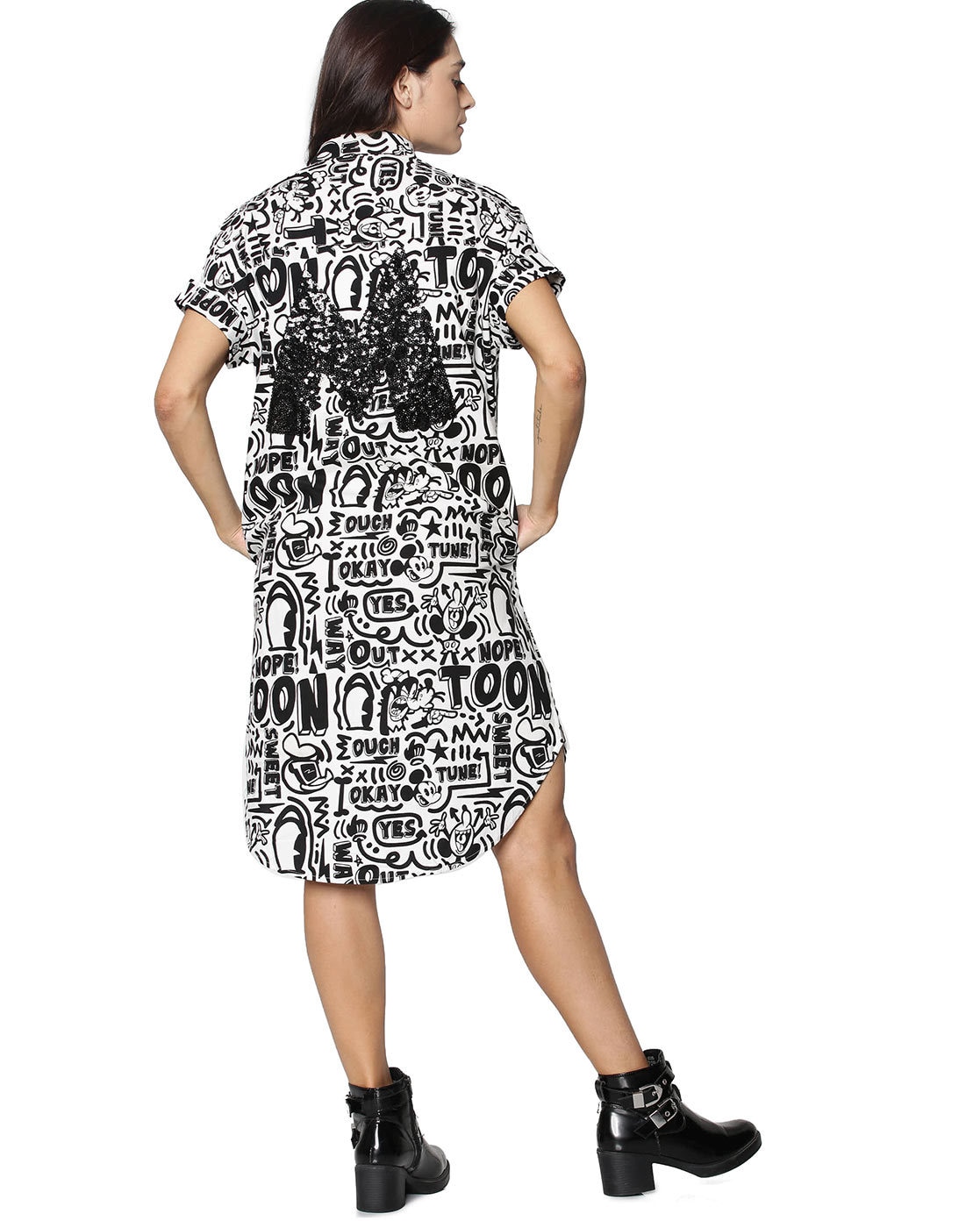 Mickey mouse shop print dress