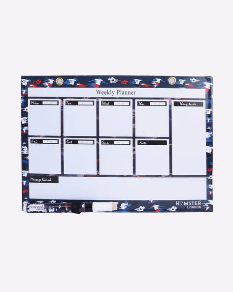 HAMSTER LONDON Football Print Magnetic A4 White Board