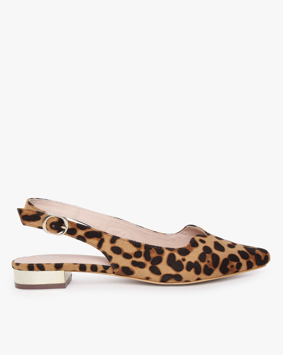 leopard print flat slingbacks