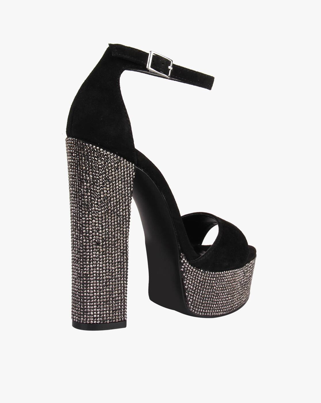 Buy Black Heeled Sandals for Women by 
