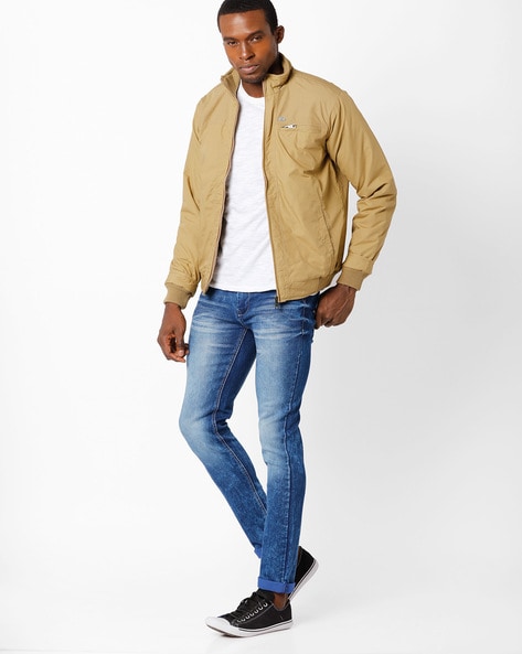 Khaki jacket deals outfit mens