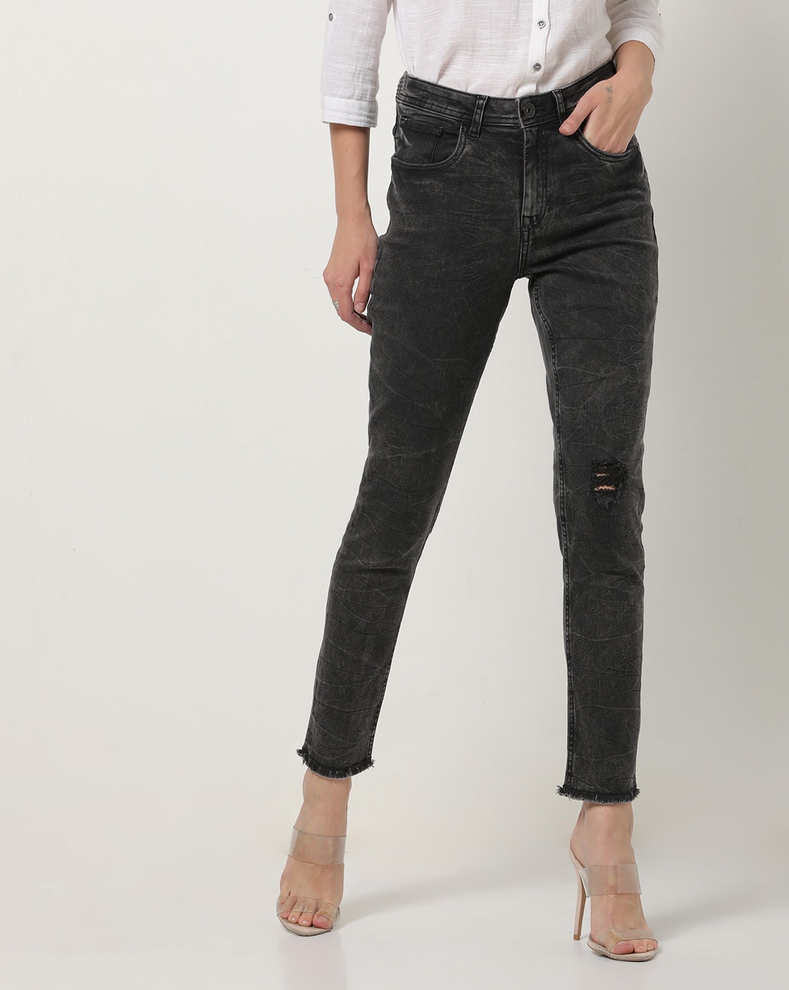 grey slim fit jeans womens