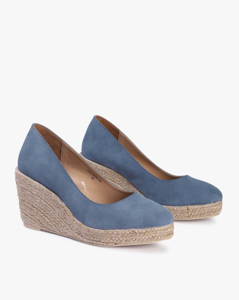 Buy Blue Heeled Shoes Women Outryt Online Ajio.com