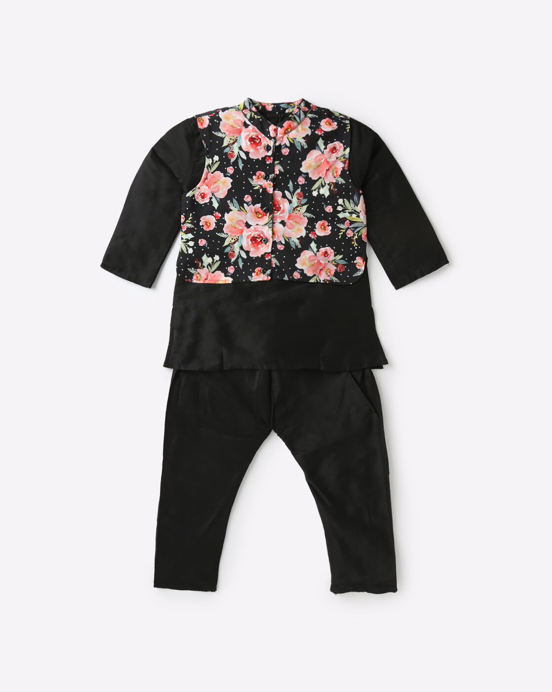 black kurta pajama for baby boy