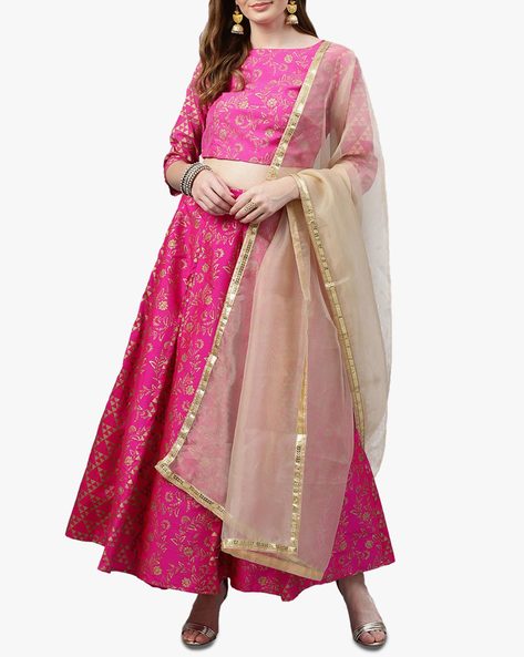 Sheer Dupatta with Shimmery Border Price in India