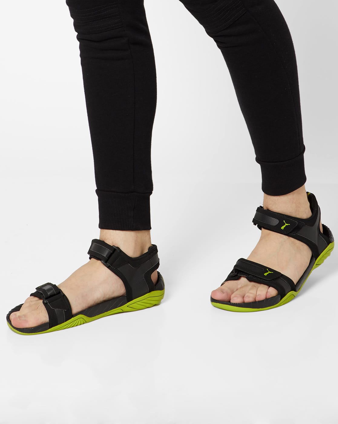 black casual sandals