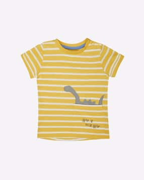 mothercare Striped Crew-Neck T-shirt with Dinosaur Print-picture-27