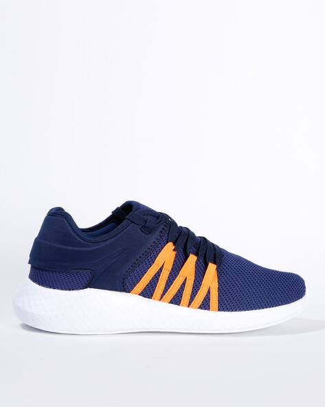 navy athletic shoes