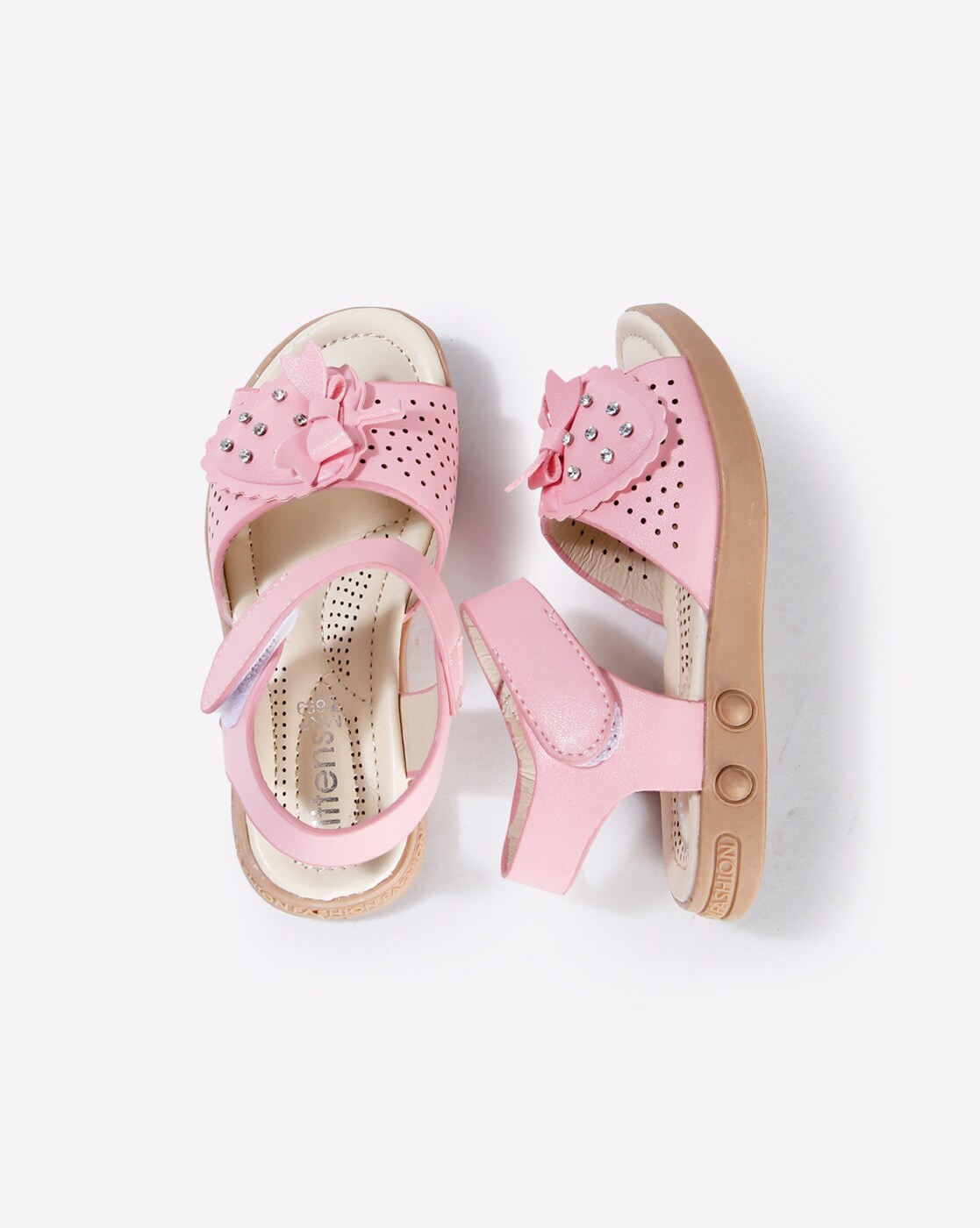 pink embellished sandals