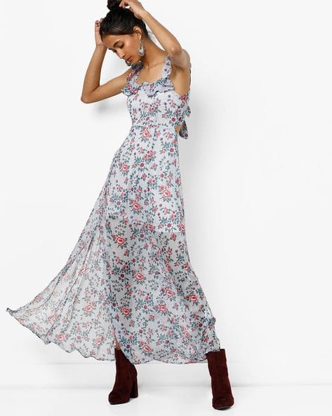 ajio long dresses