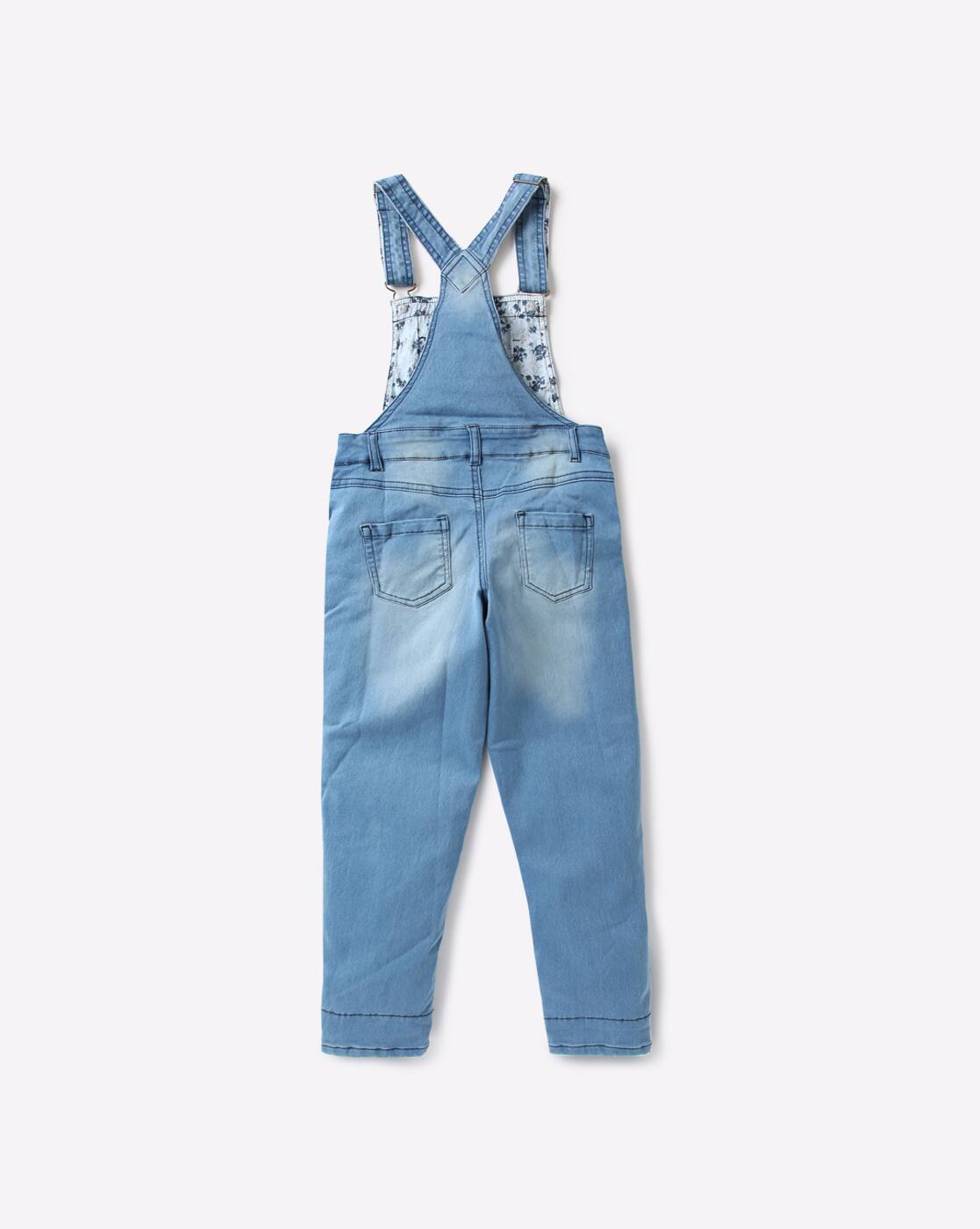 denim strappy jumpsuit