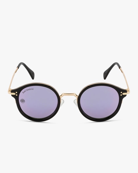 gold rim round sunglasses