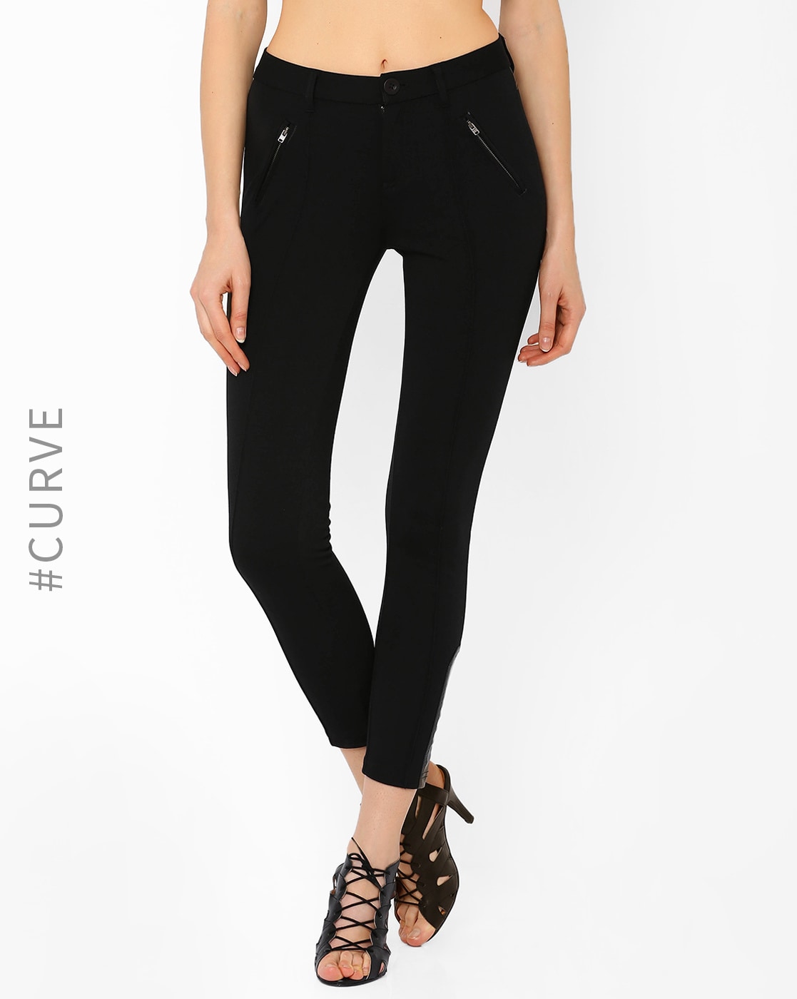 Buy Panelled Ankle-Length Treggings with Elasticated Waistband Online at  Best Prices in India - JioMart.