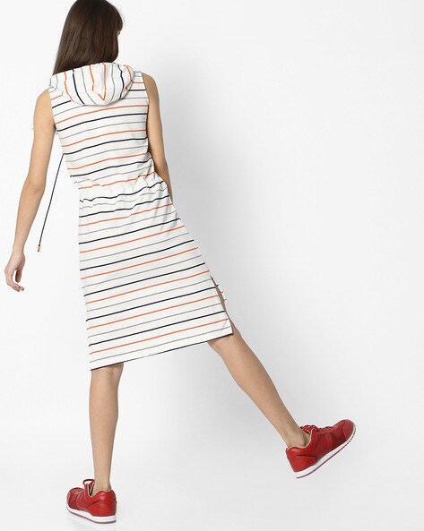 Striped Slim Fit Dungaree Dress