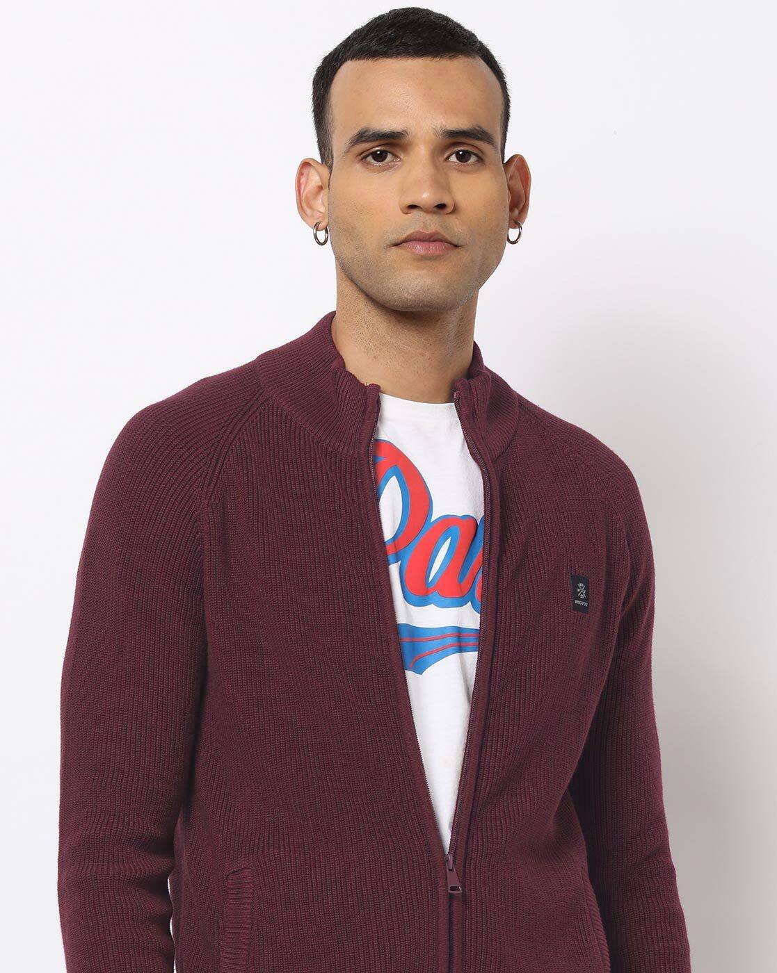 cardigan maroon