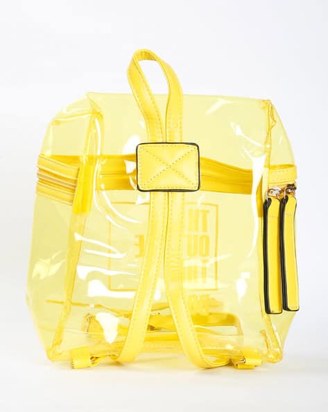 yellow clear backpack