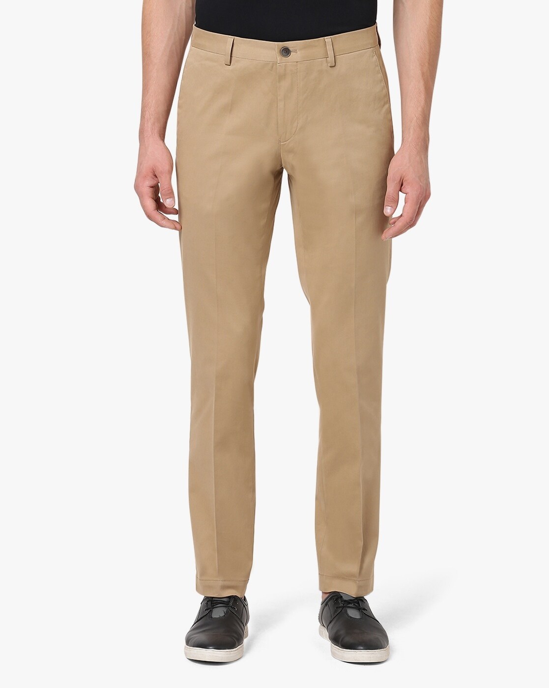 Buy HUGO BOSS FlatFront Trousers with Insert Pockets  Grey Color Men   AJIO LUXE