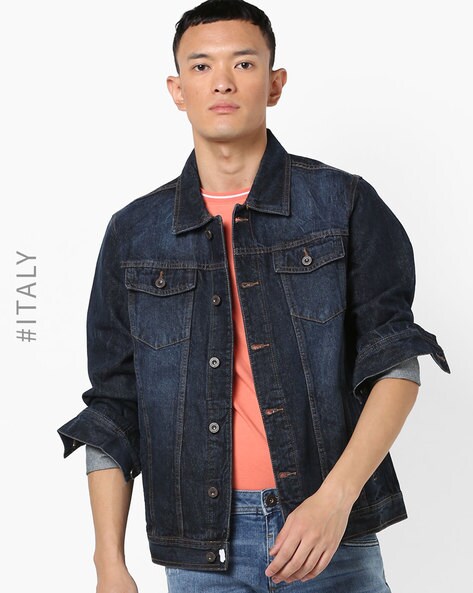 denim jacket men ajio