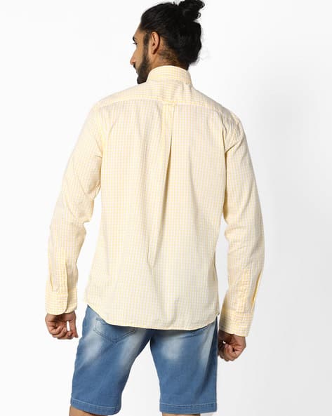 Checked Slim Fit Cotton Shirt (Image - 3)