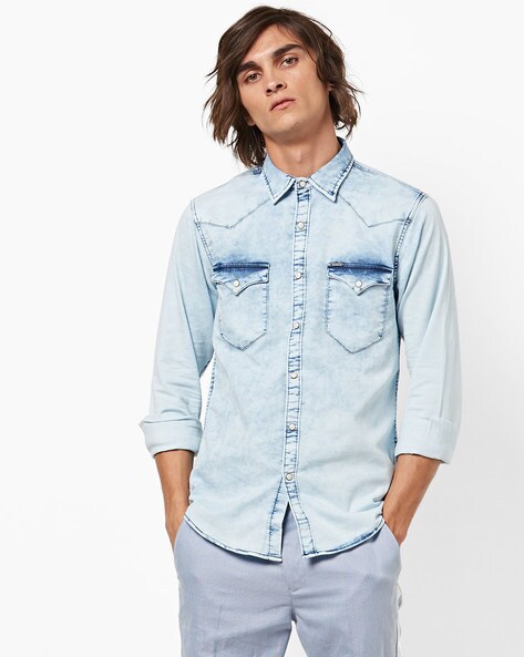 Buy Blue Shirts for Men by VOI JEANS Online | Ajio.com