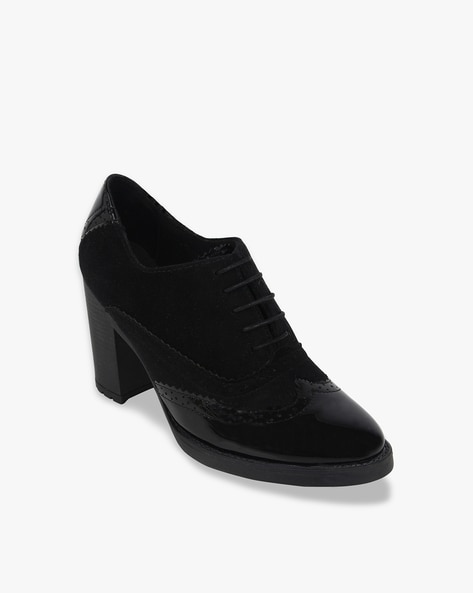 Chunky heel best sale derby shoes