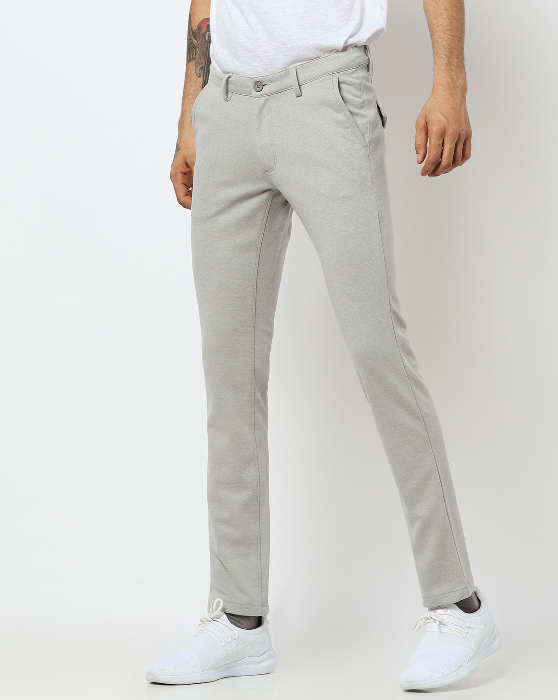 OTTO - Grey Denim Core Trousers - COMPTON_GREY – ottostore.com