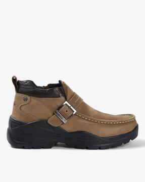 Genuine Leather High-Top Casual Shoes