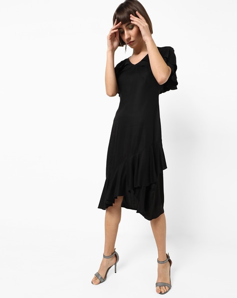 ajio black dress