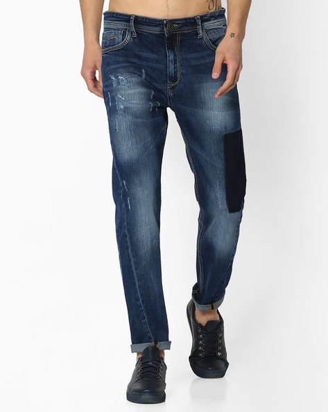 Lee Jeans For Men Black|men's Slim Fit Ripped Denim Jeans - Stretchy Skinny  Harem Pants