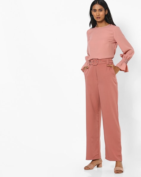 Pink pants outfit | High waist outfits, Pink pants outfit, Outfits