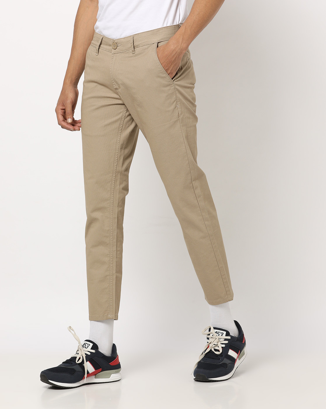 MUFTI Slim Fit Men Khaki Trousers  Buy MUFTI Slim Fit Men Khaki Trousers  Online at Best Prices in India  Flipkartcom