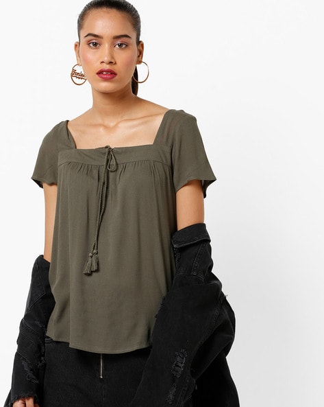 Buy Olive Green Tops for Women by ONLY Online