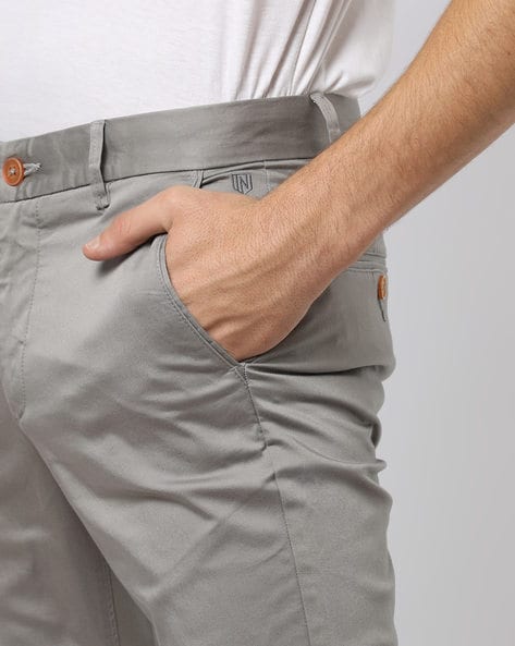 Buy Indigo Nation Men Brown Solid Ultra Slim Fit Chino Trousers on Myntra |  PaisaWapas.com
