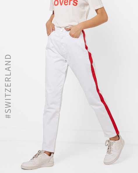 Casablanca high-waisted Side Stripe Trousers - Farfetch